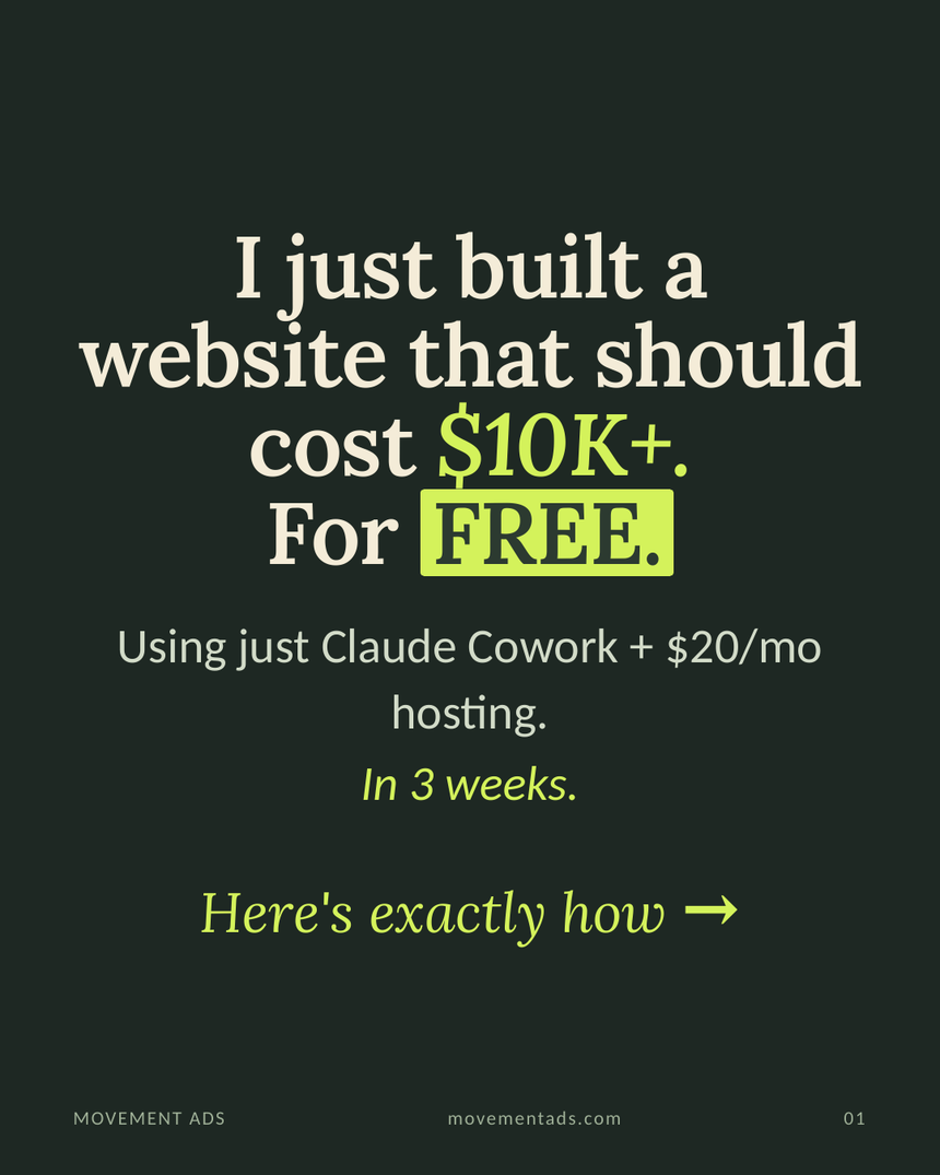 How I built a website with AI that should cost $10K+, for free.